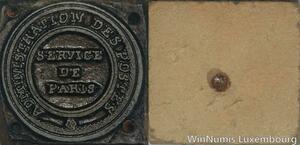 R5875 Unique Matrice Louis XVI Administration Postes Service Paris SUP 99/128
