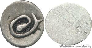 R5938 Rare Cambodia Bi 1 Pe Ang Duong ND 1847 Lotus flower seed spiral Silver AU
