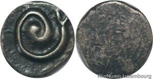 R5943 Rare Cambodia Bi 1 Pe Ang Duong ND 1847 Lotus flower seed spiral Silver AU