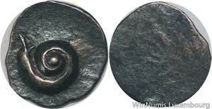 R5947 Rare Cambodia Bi 1 Pe Ang Duong ND 1847 Lotus flower seed spiral Silver AU