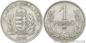 R5964 Hungary Pengö Miklós Horthy 1927 BP Silver -> Make offer