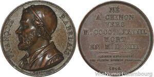 R5985 Médaille François Rabelais French Renaissance writer 1818 Gatteaux SUP AU