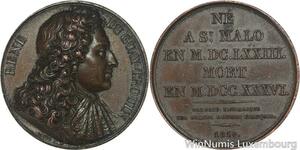 R5990 Médaille René Guay-Trouin Sieur Gue Breton Corsair Saint-Malo 1819 SUP AU