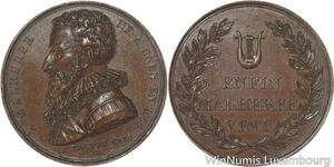 R5992 Médaille François de Malherbe Caen Poésie Harpe Enfin Malherbe 1815 SUP AU