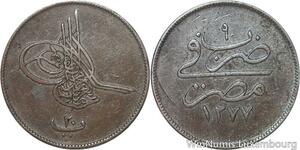R6000 Egypt 20 Para Abdul Aziz AH 1277 /9 1868 sans fleur -> Make offer