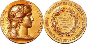 AA387 Médaille Gendarmerie Mr. Moullard Médecin Neauphle Chateau 78 Dupuis SUP