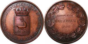 AA390 Médaille Naissance Louis XIV Roi Soleil 1638 St Germain en Laye 1888 SUP