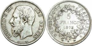 AA412 France 5 Francs Hercule 1873 A Paris Argent Silver SUP SPL->Make offer