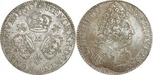 EE0014 Rare R3 Ecu 3 Couronnes Louis XIV 1710 M Toulouse Argent -> F offre