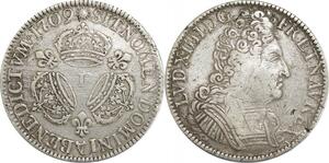 EE0024 Rare Ecu 3 Couronnes Louis XIV 1709 I Limoges Argent -> F offre