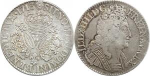 EE0060 Rare Ecu 3 Couronnes Louis XIV 1713 W Lille Argent -> F offre