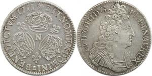 EE0062 Rare Ecu 3 Couronnes Louis XIV 1711 N Monpelier Argent -> F offre
