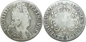 EE0102 1/10 Ecu 3 couronnes Louis XIV 1713 X Amiens Argent -> F offre