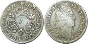 EE0112 Rare 1/10 Ecu 3 couronnes Louis XIV 1713 A Paris Argent -> F offre 
