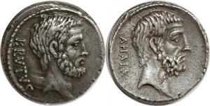 EE0188 Rare Denarius Junius Brutus 54 BC AHALA C Servilius Ahala Silver