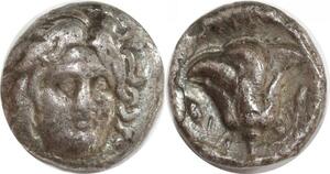 EE0203 Rare Greek Macedon Drachm Perseus 179-168 BC Hermias Helios EPMIAΣ 