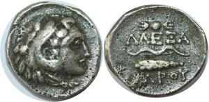 EE0215 Rare Greek Ionia Erythrai Drachm Herakles Massue Bow 200-133 BC