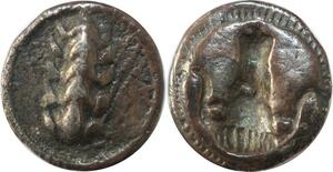 EE0222 Rare Greek Lucanie Metaponte Diobole MET Epi Blé 510-490 BC Silver 