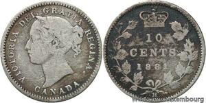 R6077 Canada 10 Cents Victoria 1881 H Heaton Silver -> Make offer