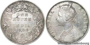 R6099 British India One Rupee Victoria 1900 Silver -> Make offer