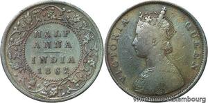 R6102 British India 1/2 Anna Victoria 1862 -> Make offer