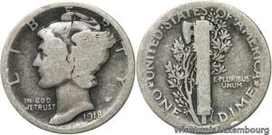 R6103 United States One Dime Mercury 1918 Silver -> Make offer