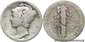 R6127 United States One Dime Mercury 1926 D Denver Silver -> Make offer