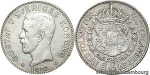 R6146 Sweden 2 Kronor Gustav V 1939 G Silver -> Make offer