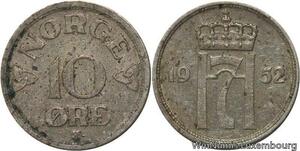 R6159 Norway 10 Ore Haakon VII 1952 -> Make offer