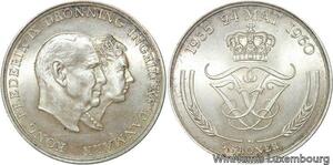 R6160 Denmark 5 Kroner Frederik IX 1960 CS Silver UNC -> Make offer