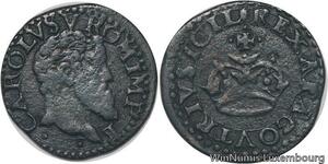 R6213 Rare Italy Napoli 2 Cavalli Charles V Habsburg 1516 1554 Variety V -> IIII