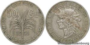 R6238 Rare Guadeloupe French Colonie 50 Centimes 1903 -> Make offer