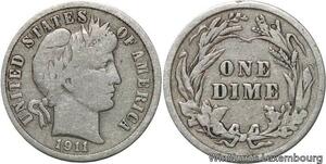 R6288 United States One Dime Barber 1911 Silver -> Make offer
