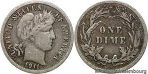 R6292 United States One Dime Barber 1911 Silver -> Make offer