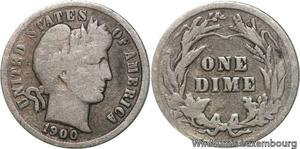 R6300 United States One Dime Barber 1900 Silver -> Make offer
