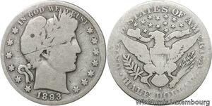 R6308 Rare United States Half Dollar Barber 1893 S San Francisco Silver -> Offer