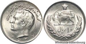 R6315 Iran 10 Rials Muhammad Reza Pahlavi AH 2537 1978 UNC -> Make offer