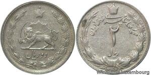 R6321 Iran 2 Rials Muhammad Reza Pahlavi AH 1342 1963 -> Make offer