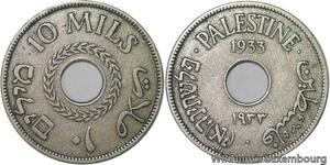 R6336 Palestine British Mandate 10 Mils 1933 London -> Make offer