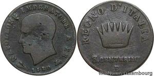 R6366 Italy Kingdom 3 Centesimi Napoléon Bonaparte 1810 /09 B Bologna -> M offer