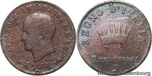 R6368 Italy Kingdom 3 Centesimi Napoléon Bonaparte 1808 V Venise -> Make offer