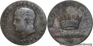 R6371 Italy Kingdom 1 Centesimo Napoléon Bonaparte 1813 V Venise -> Make offer