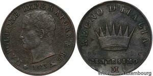 R6372 Italy Kingdom 1 Centesimo Napoléon Bonaparte 1813 M Milan -> Make offer