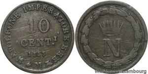 R6375 Italy Kingdom 10 Centesimi Napoléon Bonaparte 1813 M Milan -> Make offer