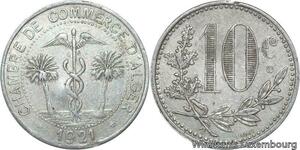 R6382 Token Algeria French Colonies 10 Centimes Chambre Commerce 1921 Alger