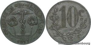 R6383 Token Algeria French Colonies 10 Centimes Chambre Commerce 1917 Alger AU