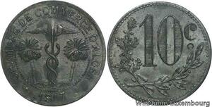 R6385 Token Algeria French Colonies 10 Centimes Chambre Commerce 1917 Alger AU