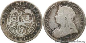 R6391 United Kingdom One Shilling Victoria 1901 Silver -> Make offer