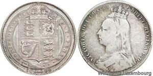 R6399 United Kingdom One Shilling Victoria 1890 Silver -> Make offer