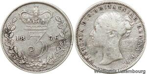 R6404 United Kingdom 3 Pence Victoria 1876 Silver -> Make offer